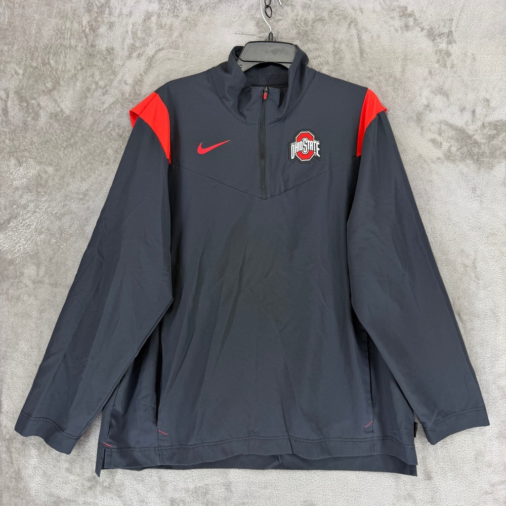 Ohio State Nike Quarter-Zip Windbreaker Mens XL DN6195 Black NCAA Football EUC